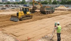 Chuẩn bị mặt bằng xây dựng nên xác định cao độ hoàn thiện ngay từ đầu
